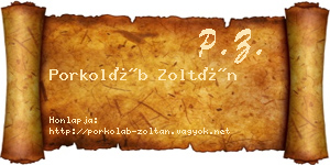 Porkoláb Zoltán névjegykártya